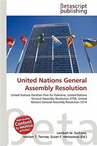 United Nations General Assembly Resolution