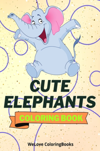 Cute Elephants Coloring Book