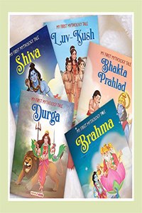 My First Mythology Stories (Illustrated) (Set of 5 Books) Story Book for Kids - Brahma, Shiva, Bhakta Prahlad, Luv-Kush, Durga