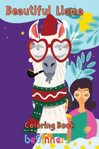 Beautiful Llama Coloring Book beginners