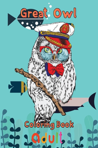Great owl Coloring Book adult