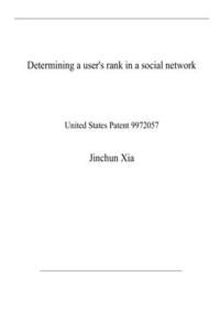 Determining a user's rank in a social network