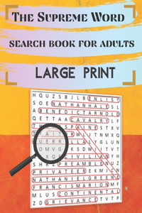 The supreme word search book for adults large print