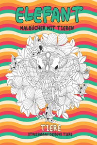 Malbücher mit Tieren - Stressabbau Designs Tiere - Tiere - Elefant