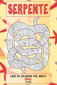 Libri da colorare per adulti - 50 pagine - Animali - Serpente