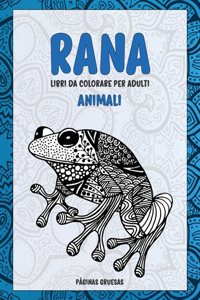 Libri da colorare per adulti - Páginas gruesas - Animali - Rana