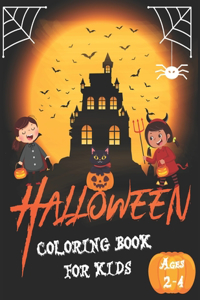 Halloween Coloring Book For Kids Ages 2-4