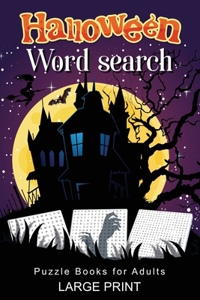 Halloween Word Search Puzzle Books for Adults Large Print