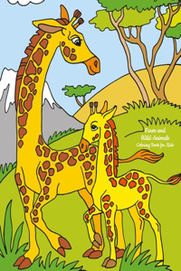 Farm and Wild Animals Coloring Book for Kids