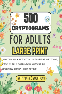 Cryptograms Puzzle Books for Adults Large Print