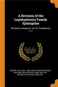 Revision of the Lepidopterous Family Sphingidae