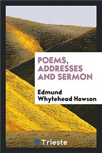 Poems, Addresses and Sermon