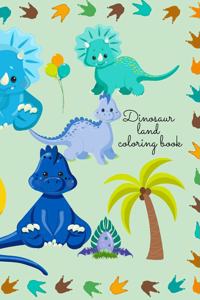 Dinosaur land coloring book