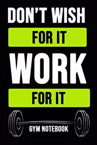 Don't Wish For It, Work For It