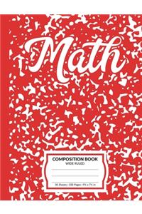 Math Composition Book