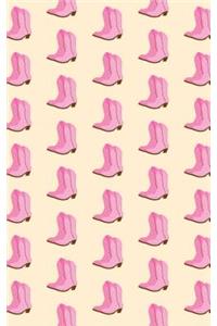 Pink Cowboy Boots Notebook