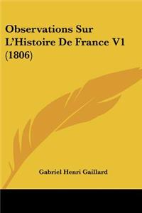 Observations Sur L'Histoire De France V1 (1806)