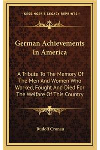German Achievements in America