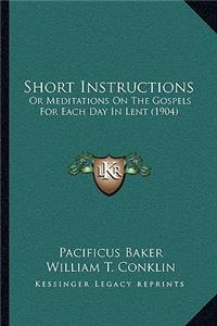 Short Instructions