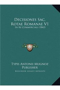 Decisiones Sac. Rotae Romanae V1