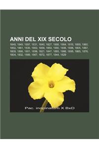 Anni del XIX Secolo