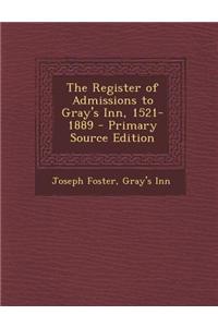 The Register of Admissions to Gray's Inn, 1521-1889