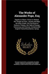 THE WORKS OF ALEXANDER POPE, ESQ: SAPPHO