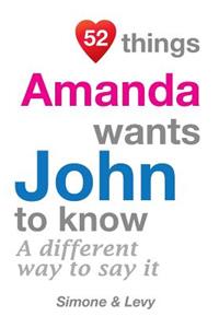 52 Things Amanda Wants John To Know