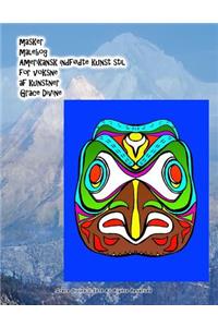 masker malebog Amerikansk indfødte kunst stil for voksne af kunstner Grace Divine
