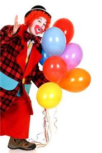 A Clown at the Carnival with Balloons