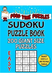 Poop Time Puzzles Sudoku Puzzle Book, 200 Easy Giant Size Puzzles