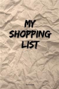 My Shopping List Notebook