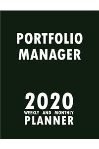 Portfolio Manager 2020 Weekly and Monthly Planner