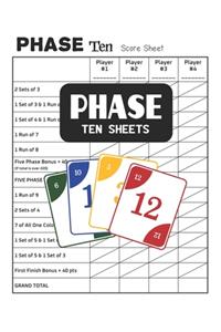Phase Ten Sheets