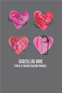 Exercise Log Book Fitness & Strength Tracking Progress