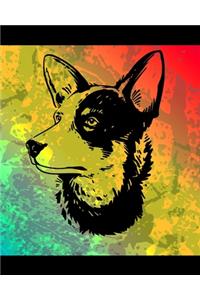 Cattle Dog Color Burst Notebook