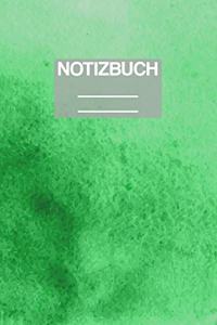 Notizbuch A5 Muster Grün Wasserfarben