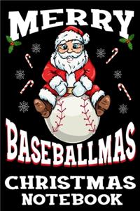 Merry Baseballmas Christmas Notebook