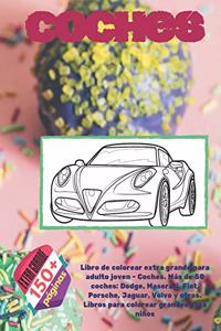 Libro de colorear extra grande para adulto joven - Coches. Más de 50 coches