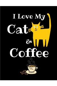 I Love My Cat And Coffee Journal Notebook