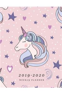 2019-2020 Weekly Planner: Large Two Year Planner with To-Do List (Bonus Unicorn Coloring Pages)
