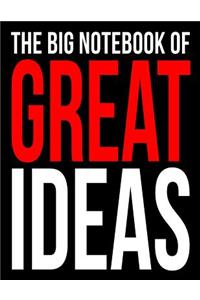The Big Notebook of Great Ideas a Motivational Blank Journal for Entrepreneurs