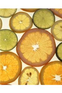 Food School Composition Book Citrus Oranges Slices 130 Pages