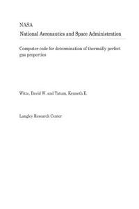 Computer Code for Determination of Thermally Perfect Gas Properties