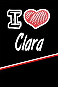 I Love Clara: Handwriting Journal Practice Writing and Master Your Penmanship Featuring 120 Pages 6x9