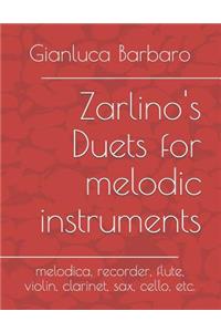 Zarlino's Duets for melodic instruments