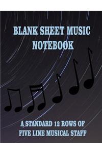 Blank Sheet Music Notebook