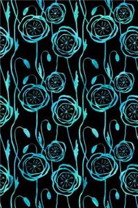Journal Notebook Scribbly Watercolor Flowers Pattern 1