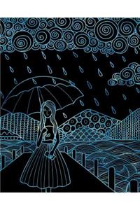 Bullet Journal Notebook Watercolor Girl in the Rain 4