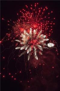 Red and White Fireworks Journal